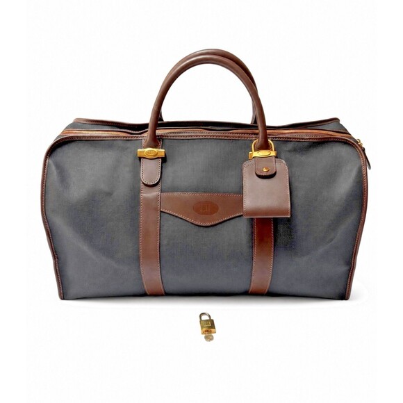 Dunhill Other - Dunhill Boston Weekender Bag Leather  & Coated Canvas-Luggage Tag & Lock/key